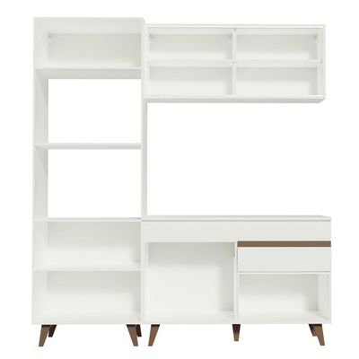 Cozinha Compacta Reims com Armário e Balcão Branco Madesa