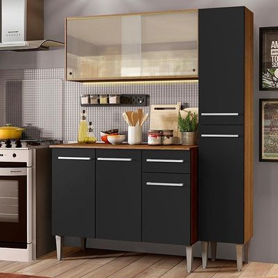 Cozinha Compacta Madesa Emilly Force com Armário Balcão