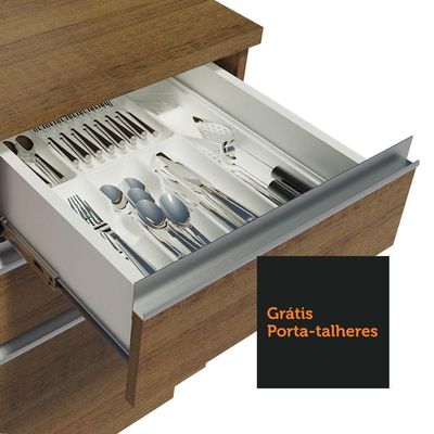 Cozinha Completa Madesa Glamy sem Tampo e Pia Rustic Crema