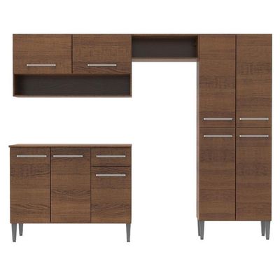 Cozinha Compacta Emilly com Armário e Balcão Rustic Madesa
