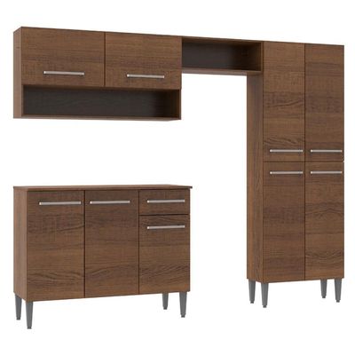 Cozinha Compacta Emilly com Armário e Balcão Rustic Madesa