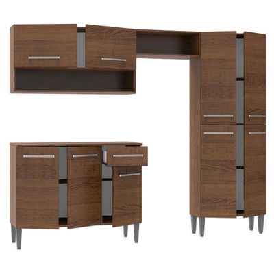 Cozinha Compacta Emilly com Armário e Balcão Rustic Madesa