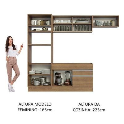 Cozinha Completa 270011 Com Armário E Balcão RusticRustic