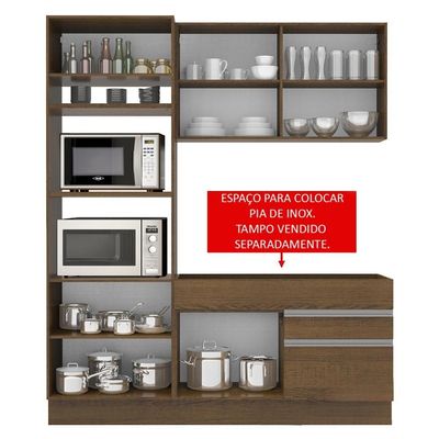 Cozinha Compacta Glamy Helen 6 Portas 2 Gavetas Madesa