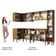 Cozinha Completa de Canto Madesa Emilly Wave Rustic