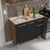 Armário De Cozinha Compacta 165cm Com Pia Rustic/preto Emilly Madesa 05 Rustic/preto