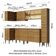 Cozinha Completa de Canto Madesa Emilly Wave Rustic