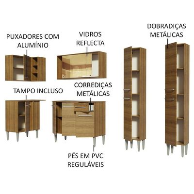 Cozinha Completa de Canto Madesa Emilly Line