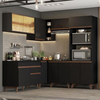 Cozinha Completa de Canto Reims com Armário Balcão Madesa