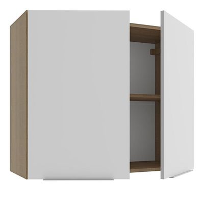 Armário Aéreo Stella 2 Portas Rustic/branco Madesa