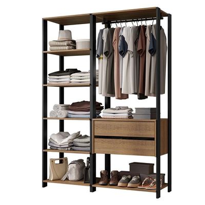 Closet Aberto Guarda-roupa 2 Gavetas 129cm Madesa