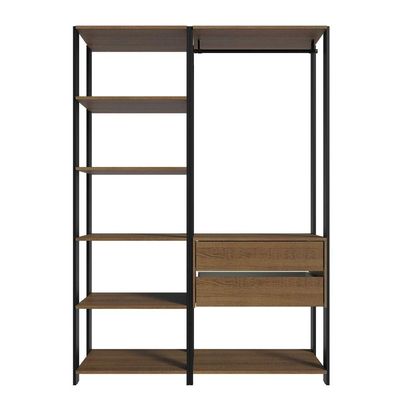 Closet Aberto Guarda-roupa 2 Gavetas 129cm Madesa