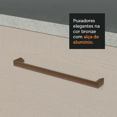 Armário Aéreo 80 Cm 2 Portas Agata Madesa Branco/crema