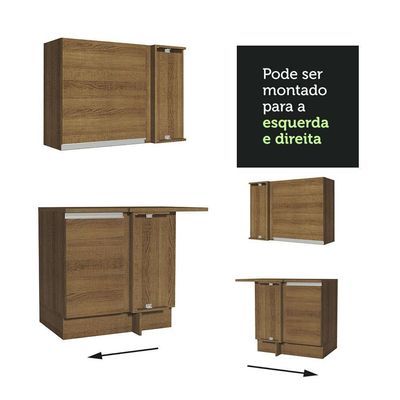 Armário De Cozinha 349Cm Rustic Glamy 06 Rustic
