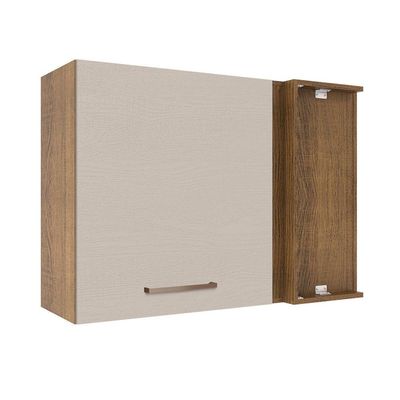Armário Aéreo De Canto 1 Porta Agata Madesa Rustic/crema
