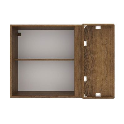 Armário Aéreo De Canto 1 Porta Agata Madesa Rustic/crema