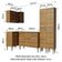 Cozinha Completa de Canto Madesa Emilly Music Rustic