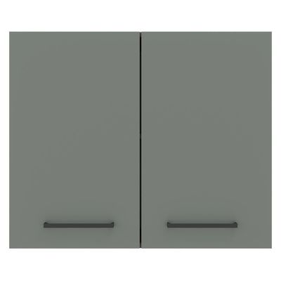 Armário Aéreo Madesa Agata 80 Cm 2 Portas Cinza