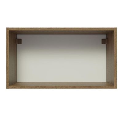 Armário Aéreo 60 Cm 1 Porta Basculante Rustic/Branco Veludo