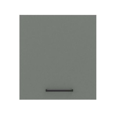 Armário Aéreo Madesa Agata 60 Cm 1 Porta Branco Cinza