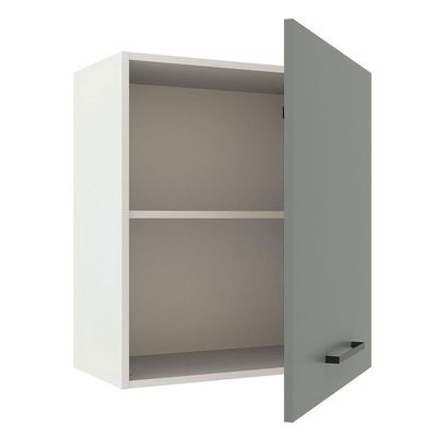 Armário Aéreo Madesa Agata 60 Cm 1 Porta Branco Cinza