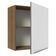 Armário Aéreo 60 Cm 1 Porta Rustic/Branco Veludo
