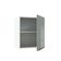 Armário Aéreo Madesa Lux 60cm 1 Porta Branco Cinza