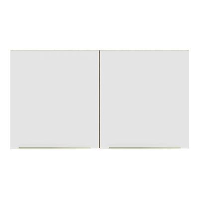 Armário Aéreo 120 Cm 2 Portas Rustic/Branco Veludo