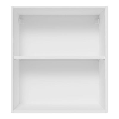 Armário Aéreo Madesa Lux 60cm 1 Porta Branco Preto