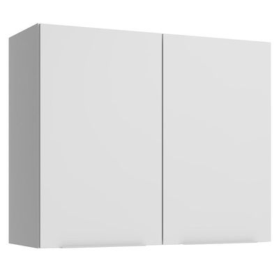 Armário Aéreo Madesa Stella 80cm 2 Portas Branco