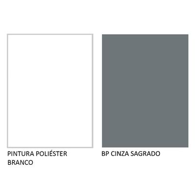 Balcão Madesa Agata 40 Cm 1 Porta Branco Cinza