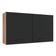 Armário Aéreo Madesa Agata 120cm 2 Portas Rustic Preto