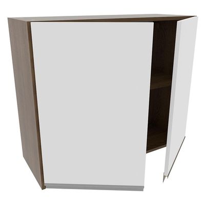 Armário Aéreo Glamy 80cm 2 Portas Rustic/Branco Madesa