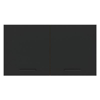 Armário Aéreo Madesa Agata 120cm 2 Portas Rustic Preto