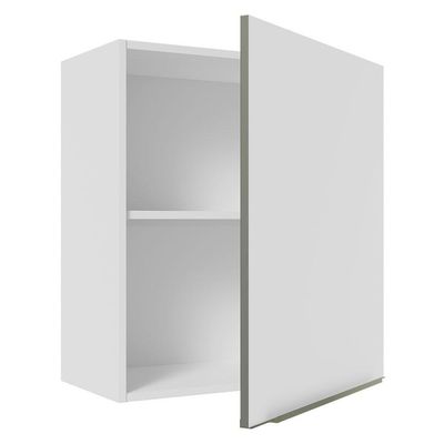Armário Aéreo 60 Cm 1 Porta Branco/Branco Veludo