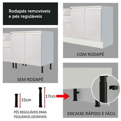 Torre-quente Para 2 Fornos Madesa Smart Portas Branco Brilho
