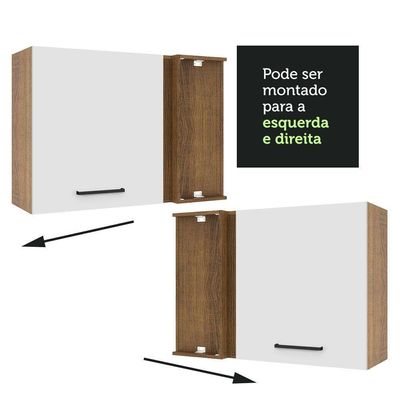 Armário Aéreo De Canto 1 Porta ? Rustic/branco