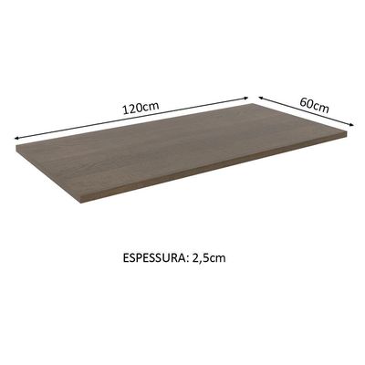 Tampo para Balcão de Pia Lux de 120 X 60 Cm Madesa Rustic