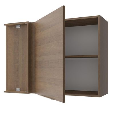 Armário Aéreo de Canto Stella 1 Porta Rustic Madesa