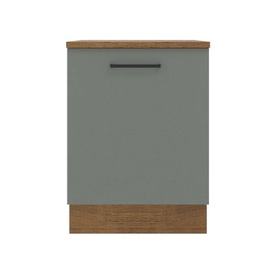 Balcão Madesa Agata 60 Cm 1 Porta Rustic Cinza