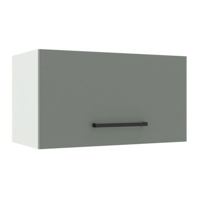 Armário Aéreo Madesa 60 cm 1 Porta Basculante Branco/Cinza