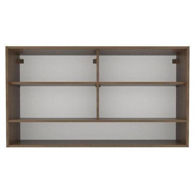 Aéreo Glamy 2 Portas de Correr Vidro e 1 Nicho Rustic Madesa