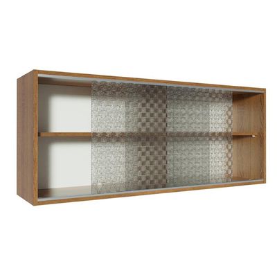 Armário Aéreo Glamy 2 Portas Vidro Quadrato Rustic Madesa