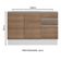 Balcão de Pia Acordes Glamy 120cm MDF 3 Portas Rustic Madesa