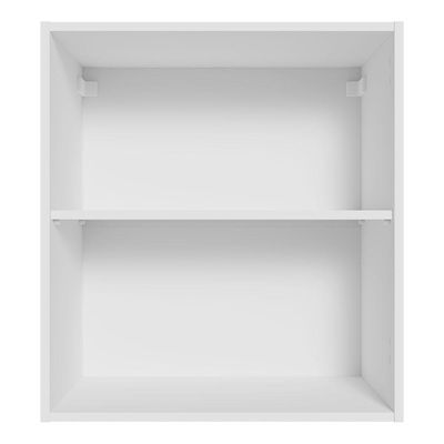 Armário Aéreo 60 Cm Com 2 Nichos Abertos Para Cozinha Branco