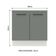 Balcão Madesa Agata 80 cm 2 Portas Branco e Cinza