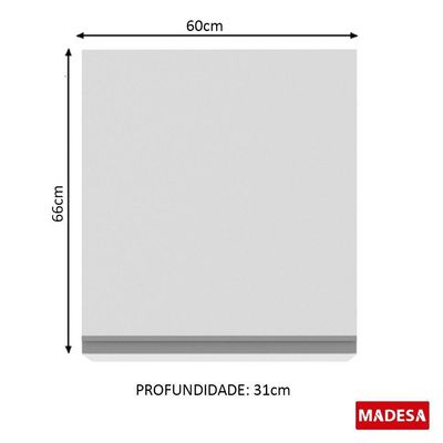 Armário Aéreo Glamy 60cm 1 Porta Madesa