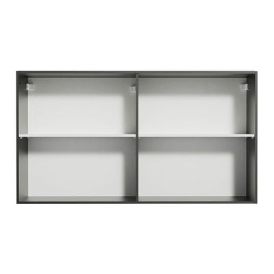 Armário Aéreo Reims 120cm 2 Portas Preto Madesa