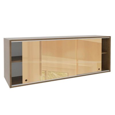 Armário Aéreo Glamy 2 Portas Vidro Reflecta Rustic Madesa