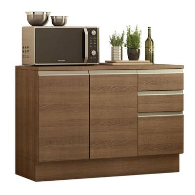 Balcão de Pia Glamy 2 Portas 3 Gavetas Rustic Madesa
